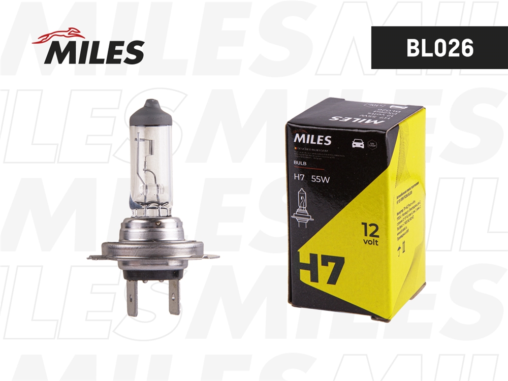 MILES BL026 Лампа H7 12V 55W PX26d  BL026