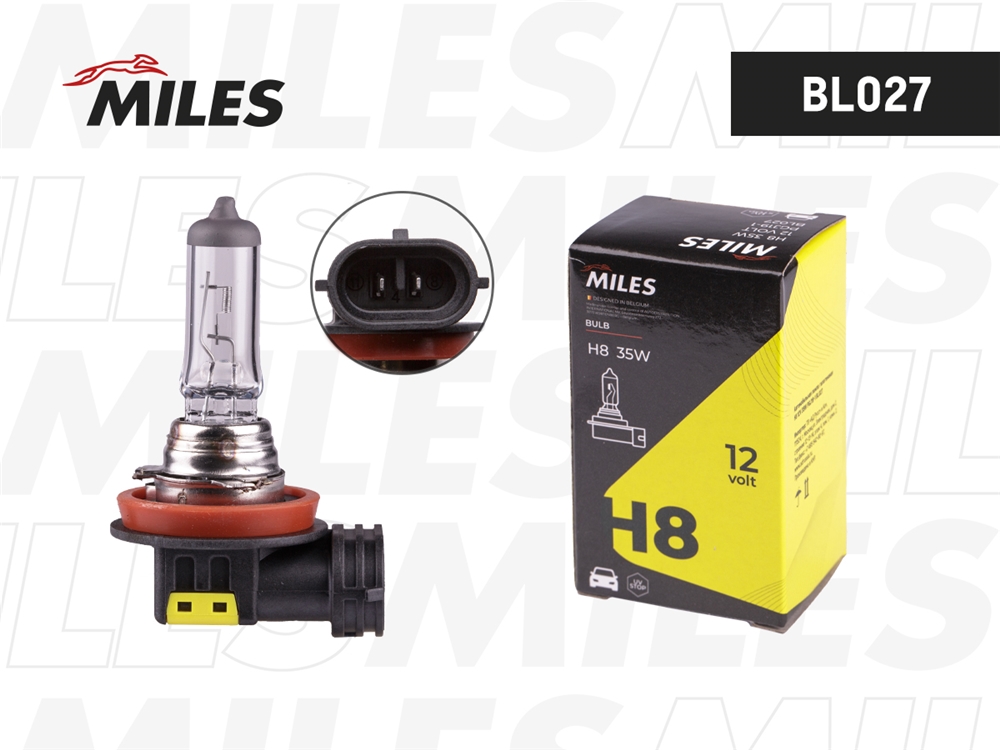 MILES BL027 Лампа H8 12V 35W PGJ19-1  BL027