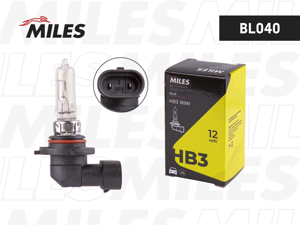 MILES BL040 Лампа HB3 12V 60W P20d  BL040