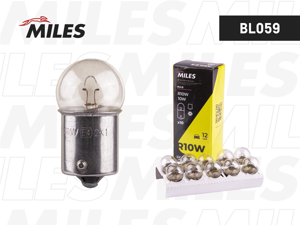 MILES BL059 Лампа R10W 12V 10W BA15s  BL059