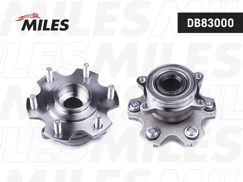 MILES DB83000 Ступица колеса задняя с подшипником MITSUBISHI PAJERO III-IV 00- V87/88/93 (GSP 9333052K) DB83000