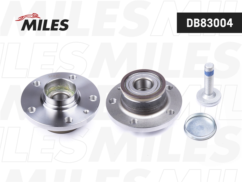MILES DB83004 Ступица колеса задняя с подшипником AUDI A3 II/Q3/VW GOLF V-VI/PASSAT VI-VII/TIGUAN 03- (SKF VKBA6558) DB83004