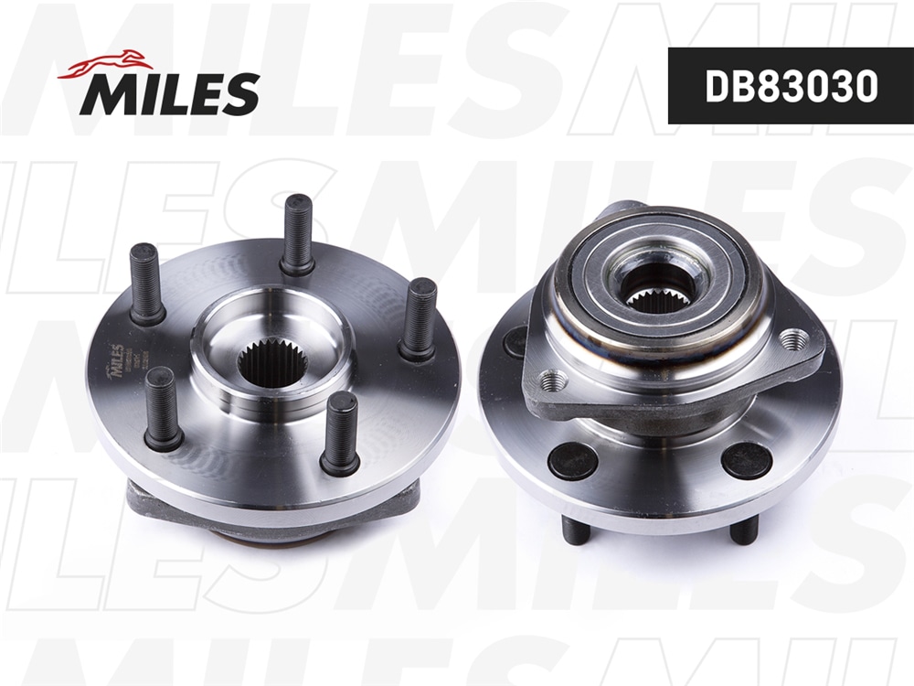 MILES DB83030 Ступица колеса передняя с подшипником JEEP GRAND CHEROKEE II 99-05 (SNR R186.27) DB83030