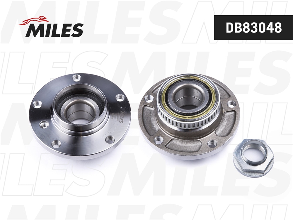 MILES DB83048 Ступица колеса передняя с подшипником BMW 3 E36/E46/5 E34/7 E32 86-05 (SKF VKBA1458) DB83048