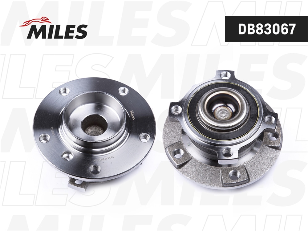 MILES DB83067 Ступица с подшипником передняя +ABS, BMW 5 E60/E61/6 E63/E64 04-.