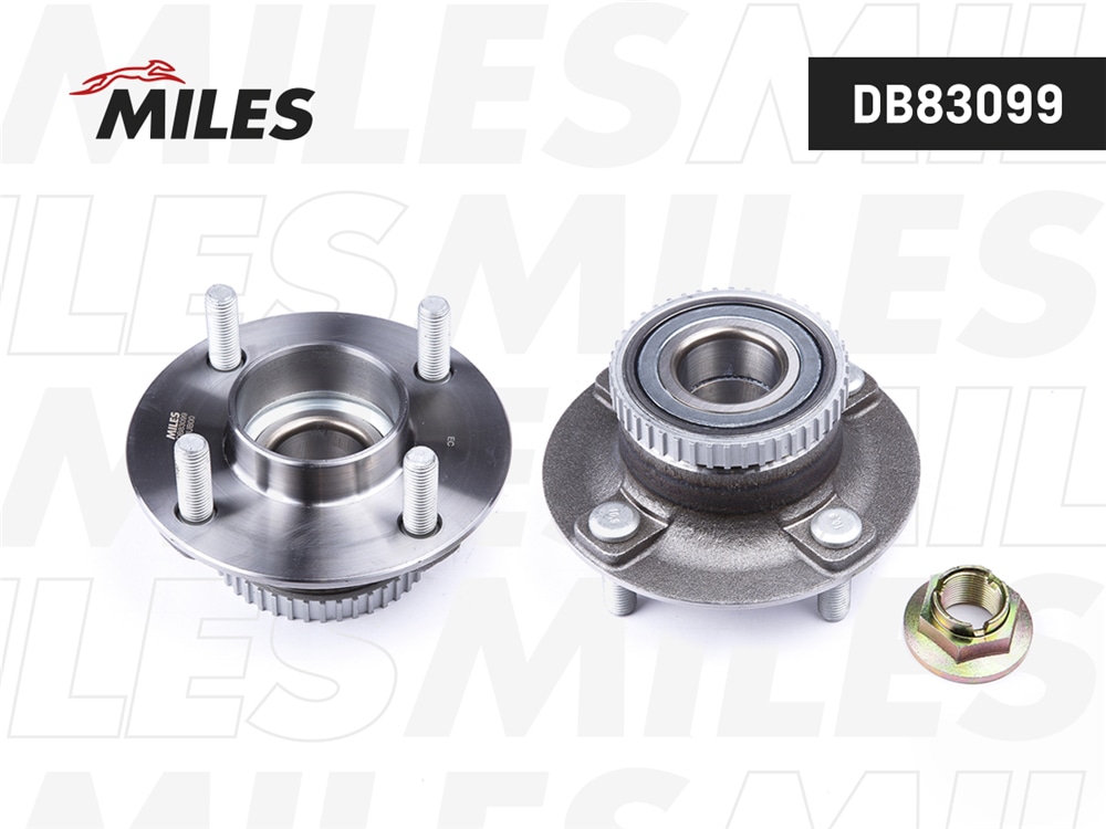 MILES DB83099 Ступица колеса задняя с подшипником с ABS FORD MONDEO I-II/FIESTA II-IV 89-01 (SKF VKBA1482) DB83099