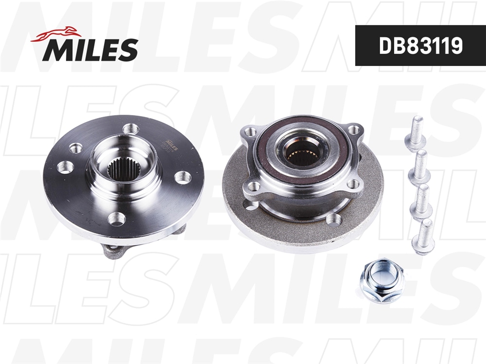 MILES DB83119 Ступица колеса передняя с подшипником MINI COOPER 06- (SKF VKBA6634) DB83119