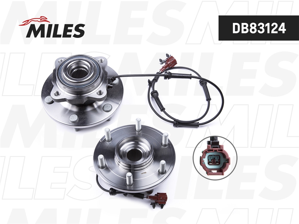 MILES DB83124 Ступица колеса задняя с подшипником NISSAN PATROL Y62/ARMADA/TITAN/INFINITI QX56 03-10 (М12х1.25) (SNR R168.101) DB83124