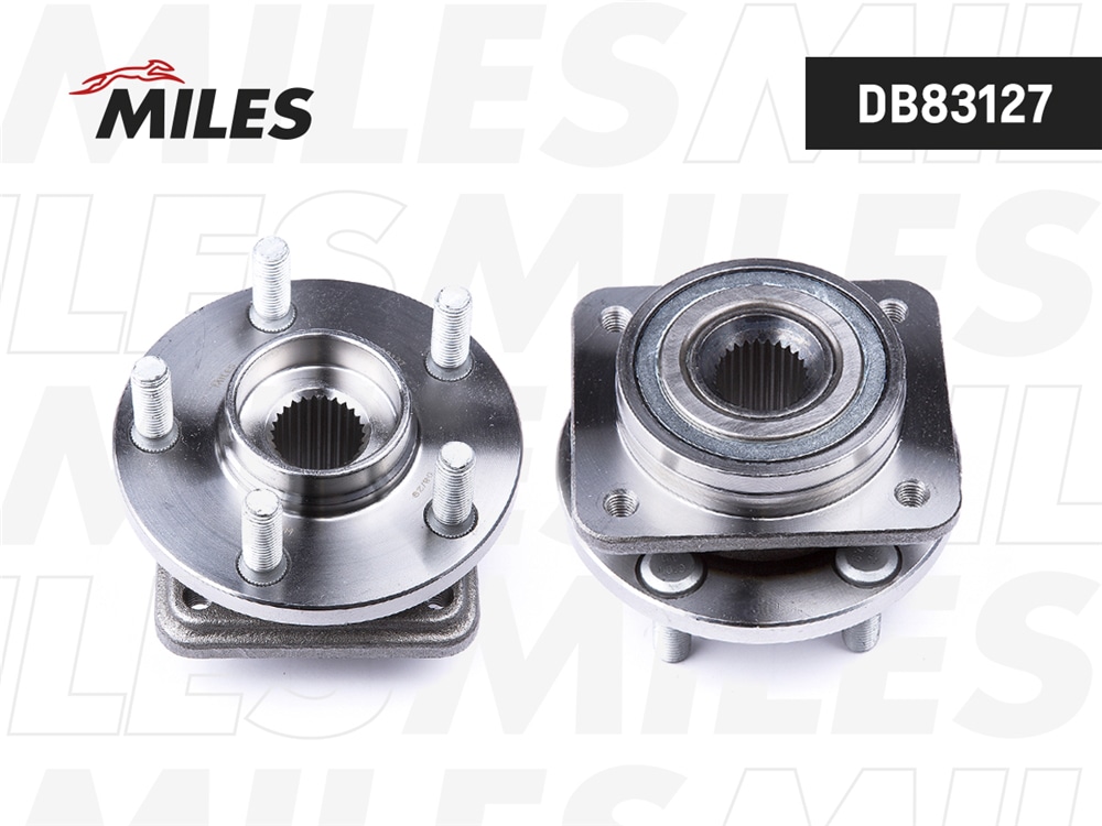 MILES DB83127 Ступица колеса передняя с подшипником CHRYSLER VOYAGER III/DODGE CARAVAN III 95-01 14 (SNR R186.02) DB83127