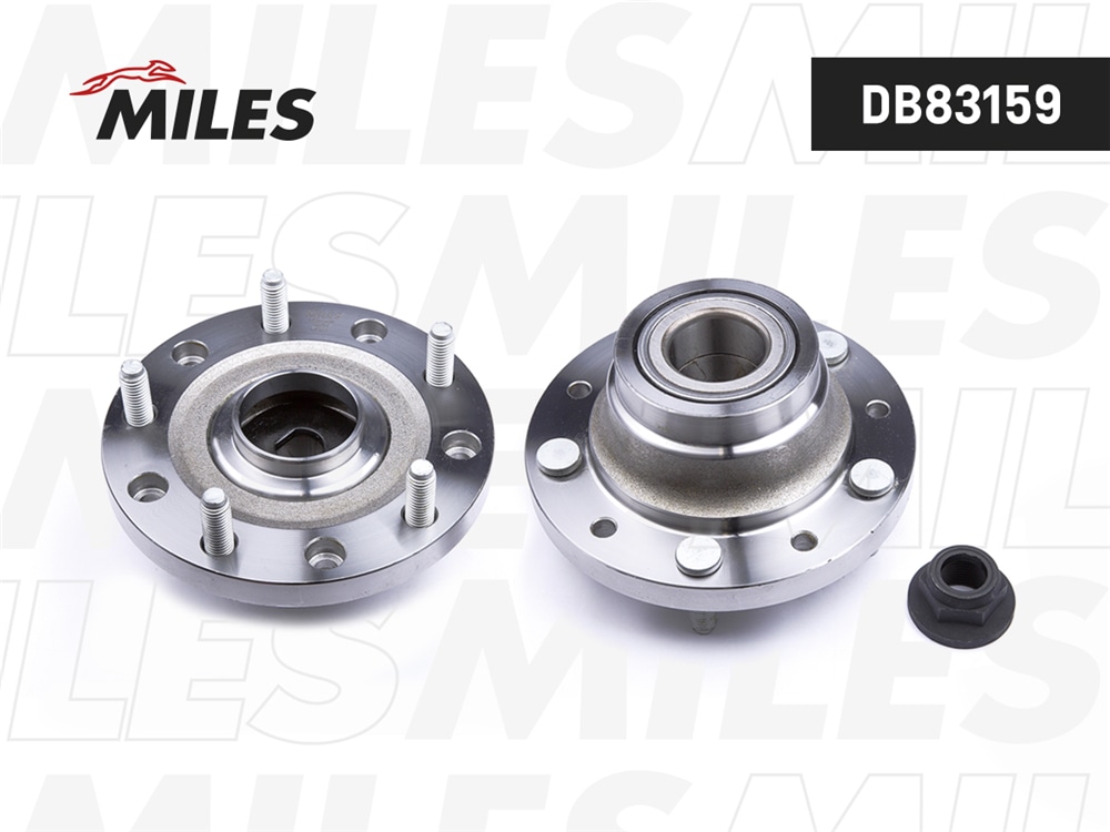 MILES DB83159 Ступица колеса задняя с подшипником FORD TRANSIT 06- (повышеная осевая нагрузка 1500 кг, 1700 кг) (SKF VKBA6528) DB83159