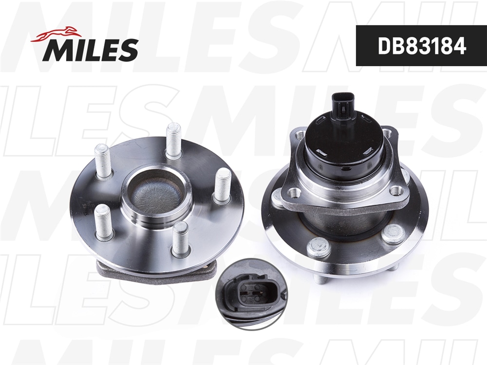 MILES DB83184 Ступица с подшипником TOYOTA AVENSIS II T250/PRIUS II 03-09 зад. +ABS