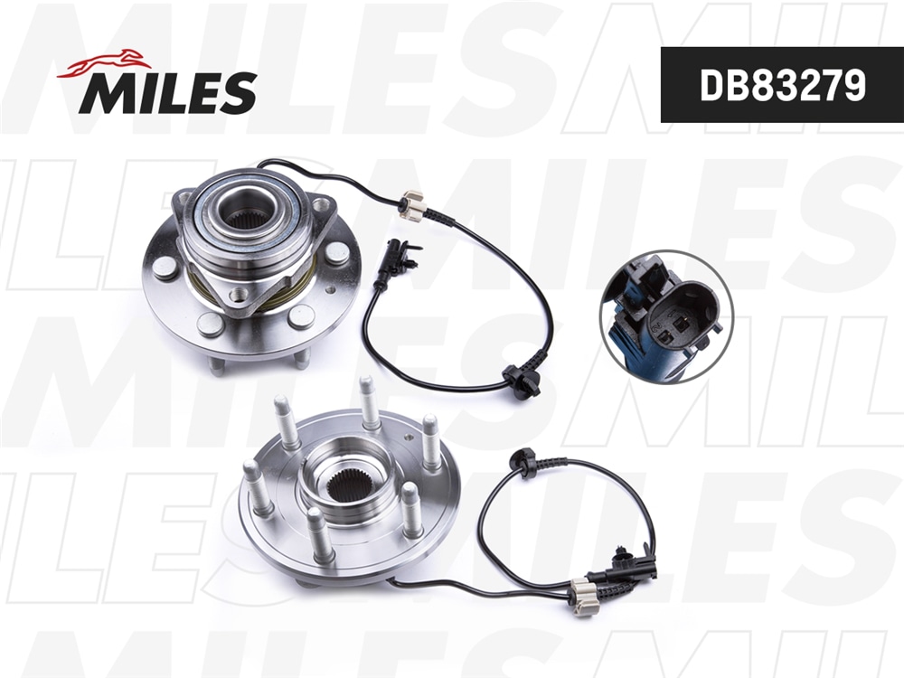 MILES DB83279 Ступица колеса передняя с подшипником CADILLAC ESCALADE 6.0-6.2 06- DB83279