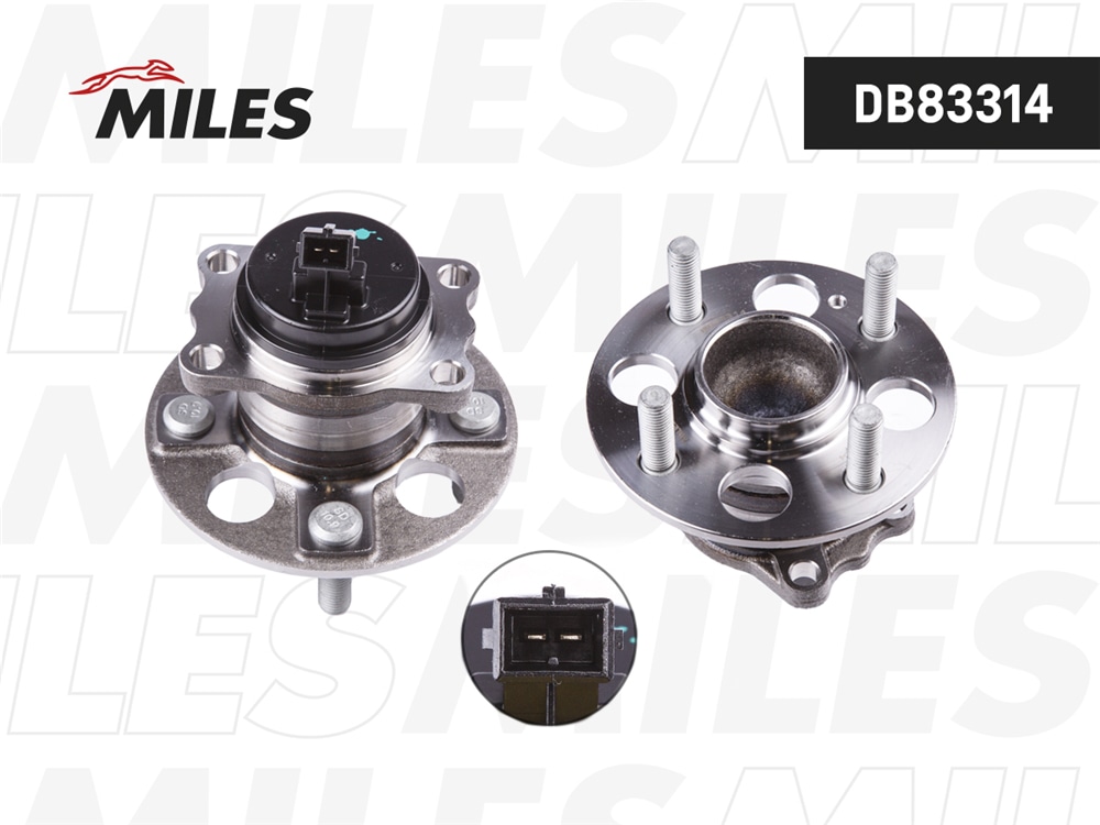 MILES DB83314 Ступица заднего колеса в сборе KIA Rio (FB) / Hyundai Solaris (HCR) 1.4 (100 лс) DB83314