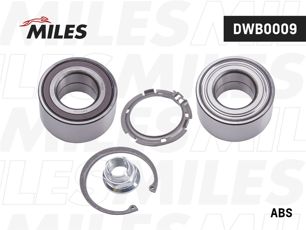 MILES DWB0009 Подшипник ступ. RENAULT LOGAN I/SANDERO/NISSAN NOTE 07- пер. +ABS