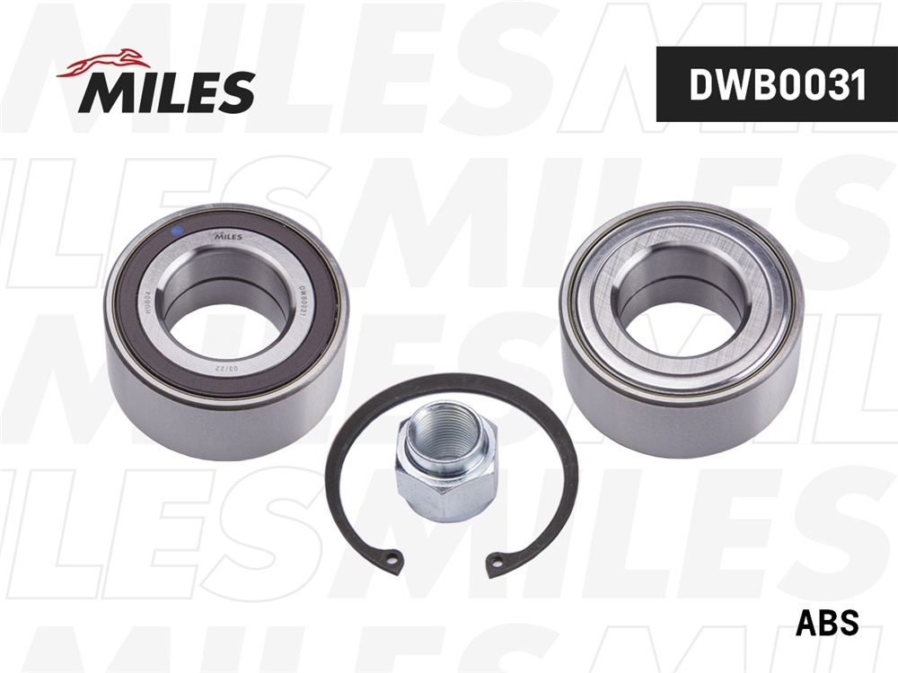 MILES DWB0031 Подшипник ступицы передний CITROEN C2/C3/PEUGEOT 207 02- (SKF VKBA 3657) DWB0031