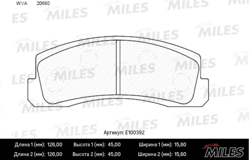 MILES E100392 Колодки тормозные CHEVROLET NIVA/ ВАЗ 2121 пер. SemiMetallic