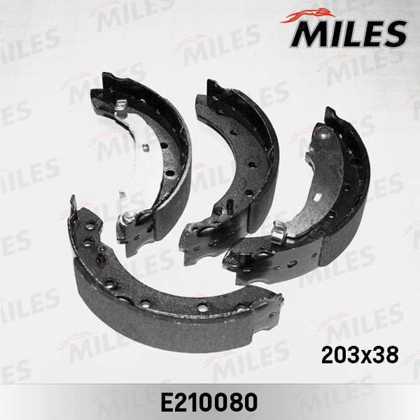 MILES E210080 Колодки барабанные RENAULT LOGAN/SANDERO/PEUGEOT 206 (203x38) (TRW GS8729) E210080