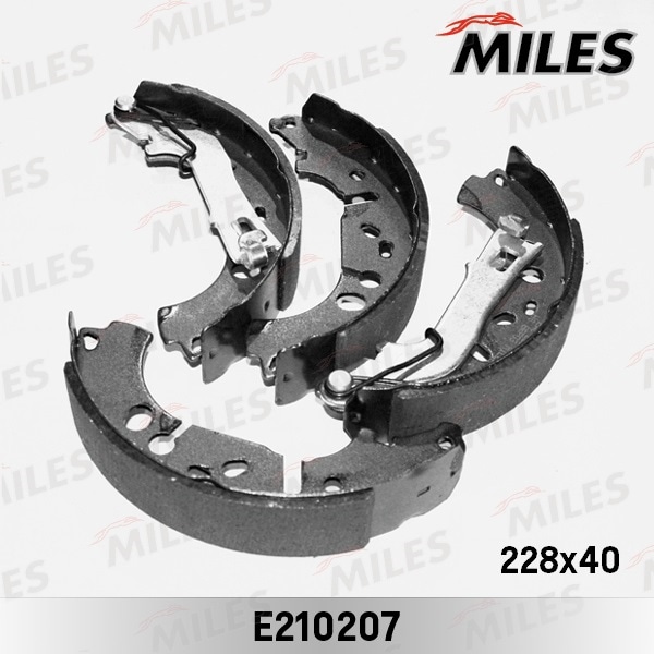 MILES E210207 Колодки торм.бар.FIAT GRANDE PUNTO 1.3D/1.4 05-/OPEL CORSA D 06- (228x40)