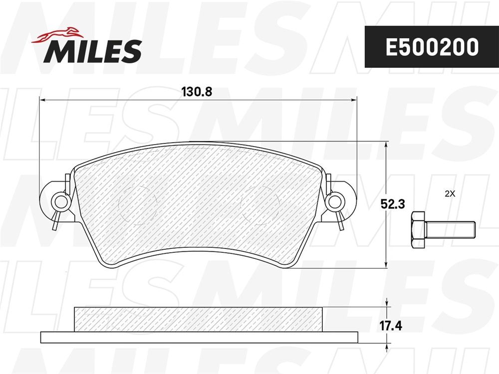 MILES E500200 Колодки тормозные CITROEN XSARA 97-00/PEUGEOT 206/306 93-02 пер. Ceramic PRO