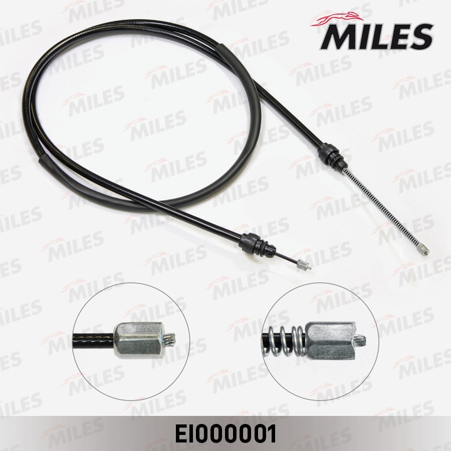 MILES EI000001 Трос стояночного тормоза без ГУР (1680*1500mm) RENAULT LOGAN EI000001
