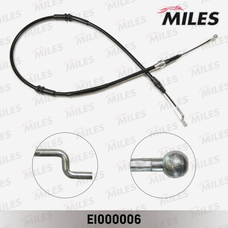 MILES EI000006 Трос стояночного тормоза VW MULTIVAN/T5 03- (1303мм) (TRW GCH132) EI000006