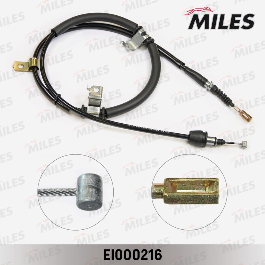 MILES EI000216 Трос ручного тормоза KIA CEED 06- 1670мм лев.