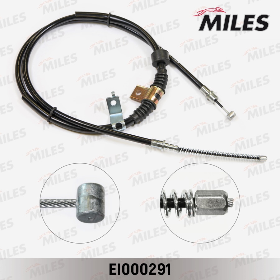 MILES EI000291 Трос ручного тормоза MITSUBISHI LANCER 08- 1596мм зад.лев.