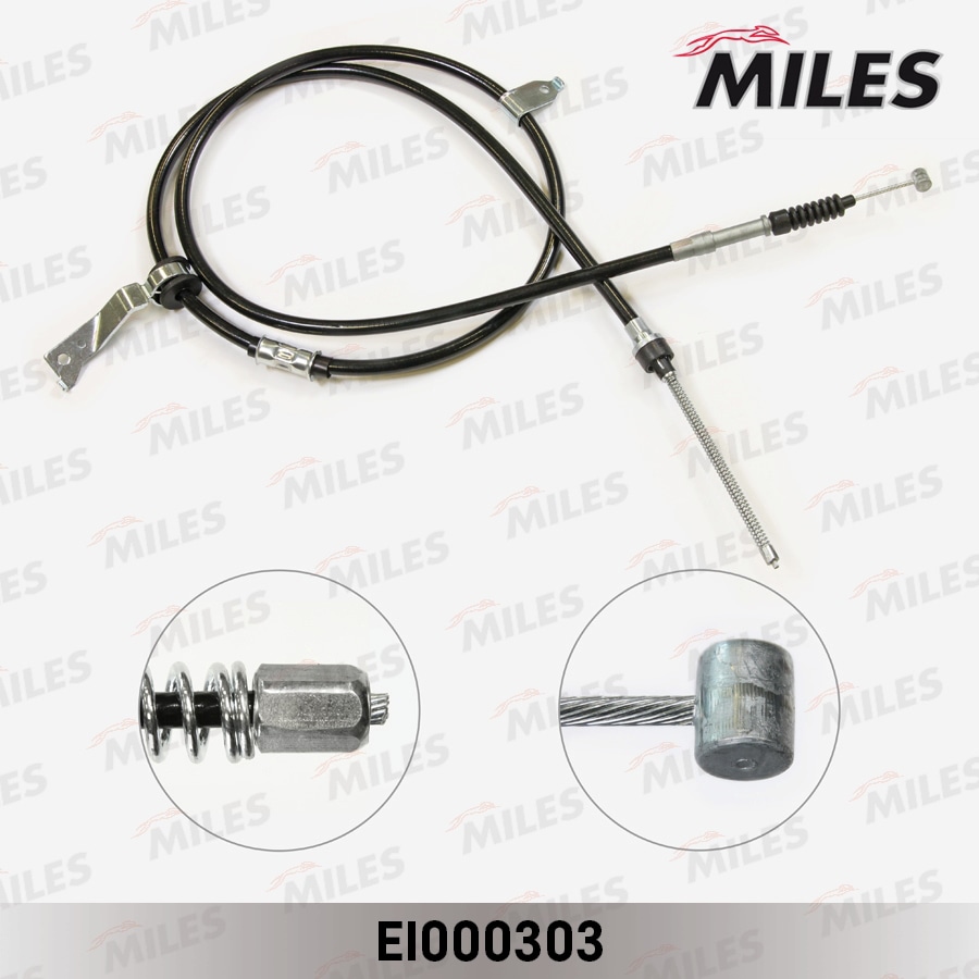 MILES EI000303 Трос ручного тормоза TOYOTA AVENSIS 03- 1823мм зад.прав.
