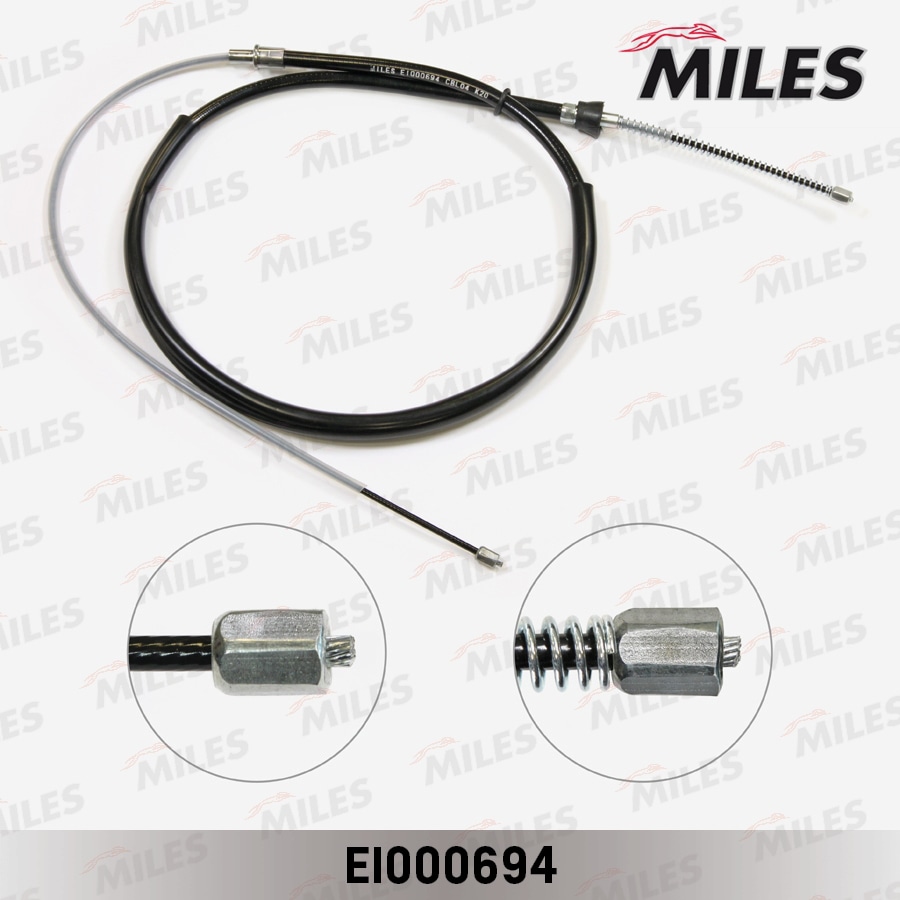 MILES EI000694 Трос ручного тормоза VW POLO 09- 1588мм