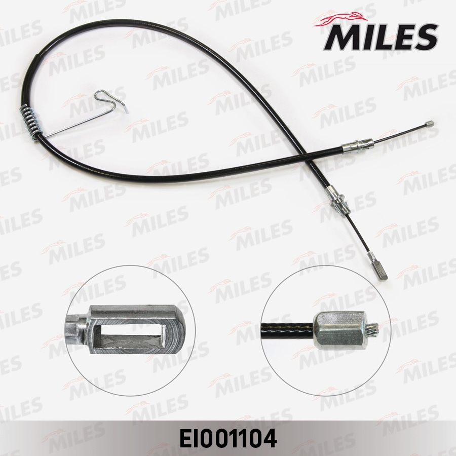 MILES EI001104 Трос ручного тормоза FORD TRANSIT 06- 1343мм лев.