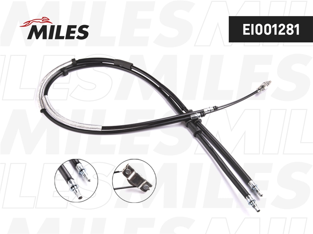 MILES EI001281 Трос стояночного тормоза OPEL CORSA D EI001281
