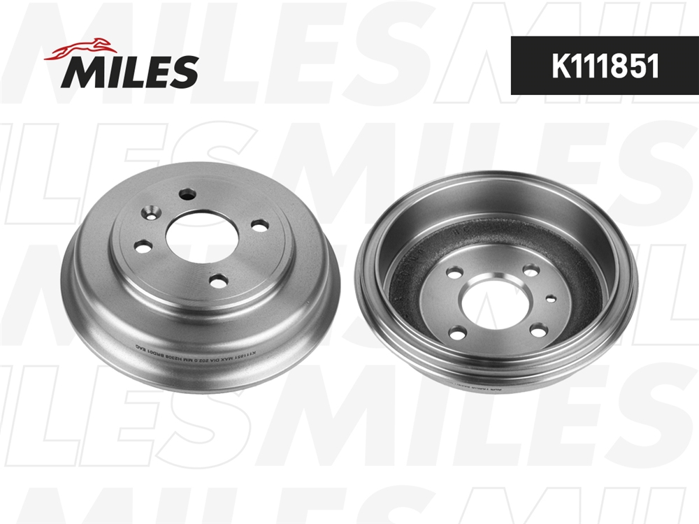 MILES K111851 Барабан тормозной CHEVROLET AVEO 11- K111851