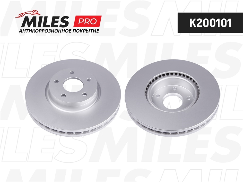 MILES K200101 Диск тормозной передний (серия PRO с антикоррозионным покрытием) D300мм. вентилируемый FORD MONDEO IV 06.07- (TRW DF6019S) K200101