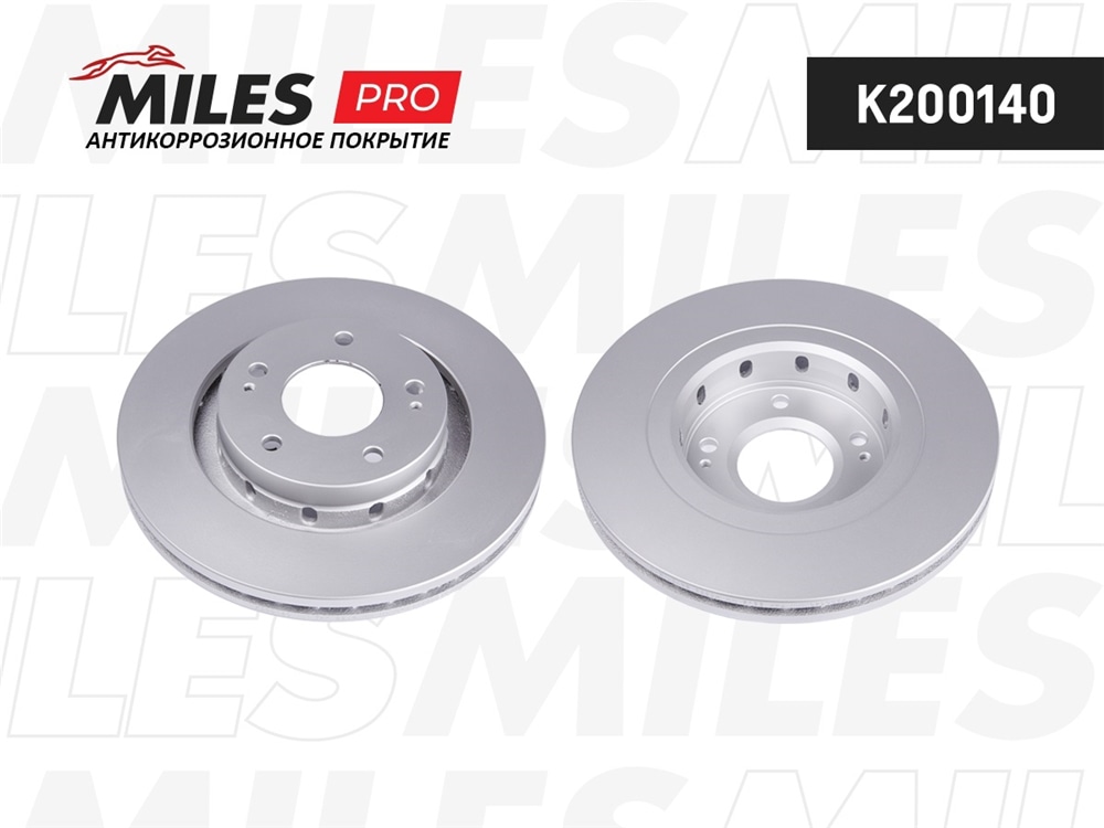 MILES K200140 Диск тормозной передний (серия PRO с антикоррозионным покрытием) D294мм. вентилируемый MITSUBISHI OUTLANDER 03-/CITROEN C-CROSSER/PEUGEOT 4007 (TRW DF6174) K200140