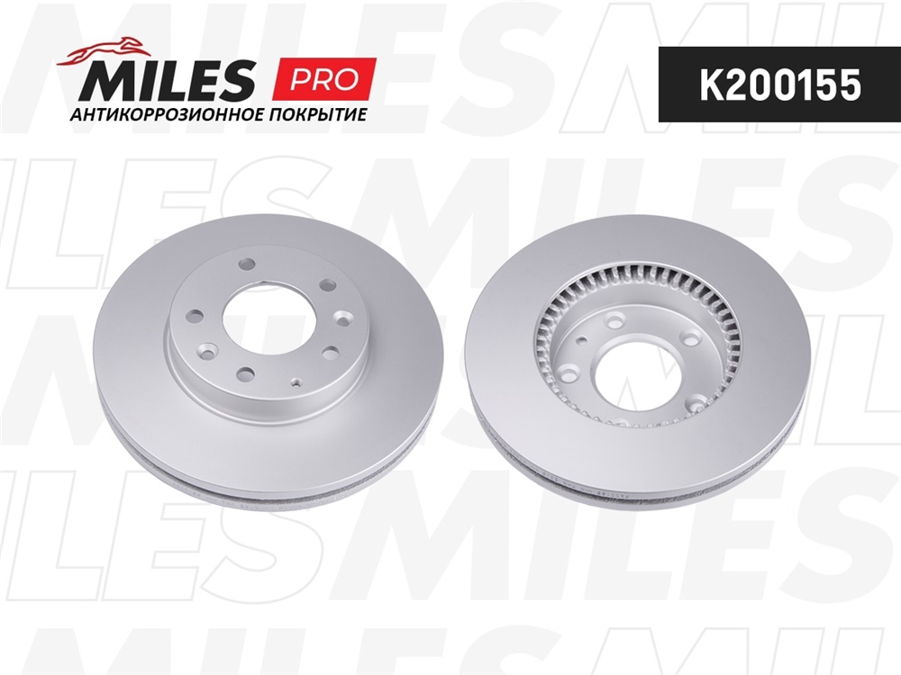 MILES K200155 Диск тормозной передний (серия PRO с антикоррозионным покрытием) D274мм. вентилируемый MAZDA 323 2.0 01-04/626 2.0 98-02/6 1.8 02-/PREMACY 2.0 99- (TRW DF4328) K200155