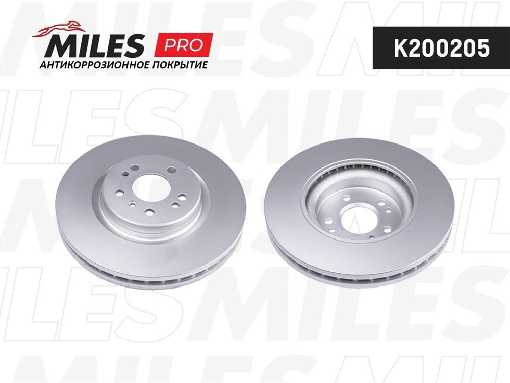 MILES K200205 Диск тормозной MB ML W164/R W251 280-350 05- пер.вент. D 330мм (с покрытием) PRO