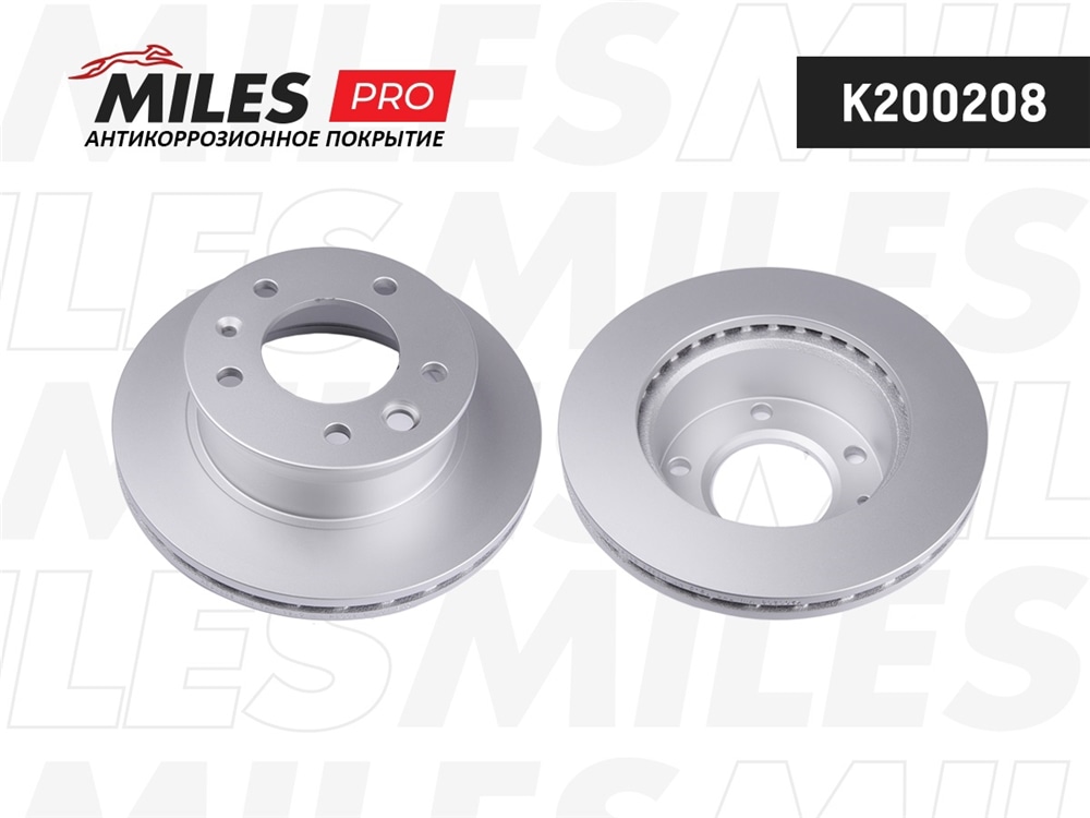 MILES K200208 Диск тормозной MB SPRINTER 95-06/VW LT 95-06 пер.вент. (с покрытием) PRO