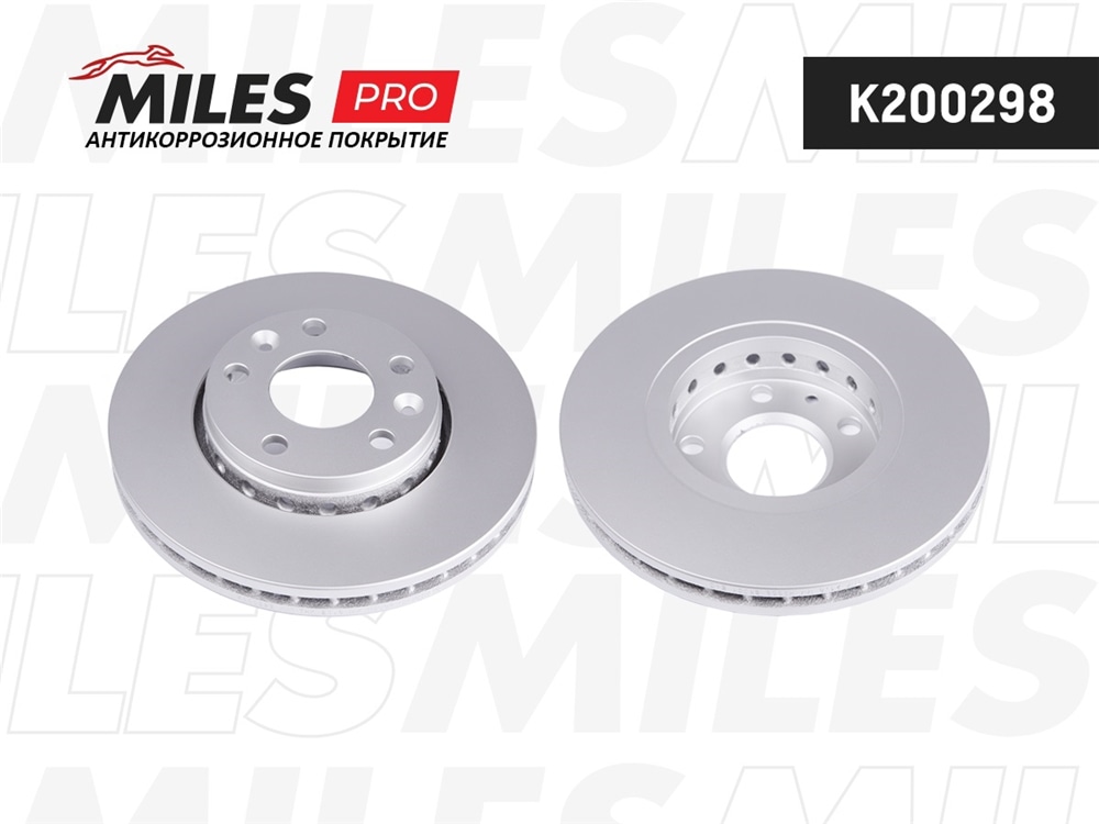 MILES K200298 Диск тормозной RENAULT FLUENCE 10-/LAGUNA 07-/MEGANE 08- перед. (вент., D=280mm, с антикоррозионным