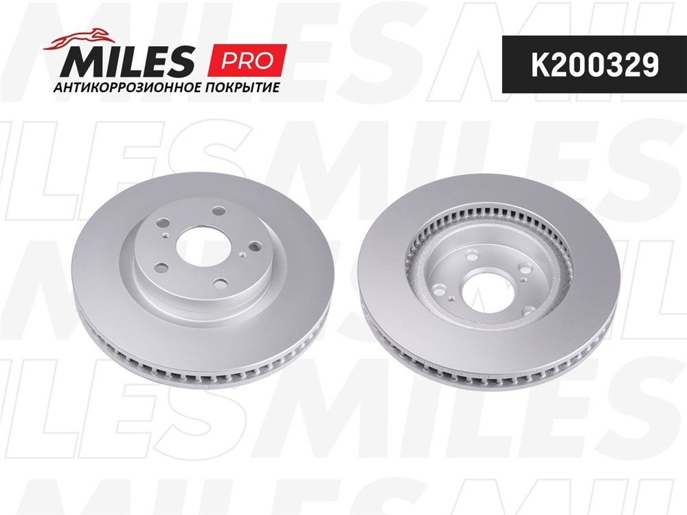 MILES K200329 Диск тормозной передний (серия PRO с антикоррозионным покрытием) D296мм. вентилируемый TOYOTA CAMRY (V40) 06-11/RAV 4 05- (TRW DF4828S) K200329