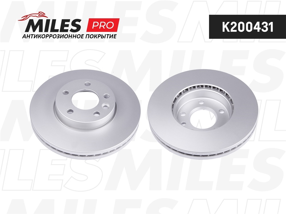 MILES K200431 Диск тормозной VW MULTIVAN/T5 03-/TOUAREG 02-10 пер. D 308мм. (с покрытием) PRO