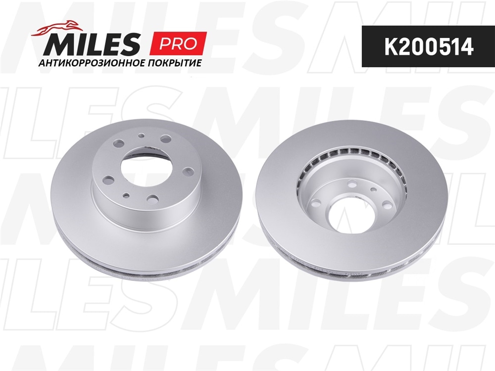 MILES K200514 Диск тормозной CITROEN JUMPER/FIAT DUCATO/PEUGEOT BOXER 94- перед. (D=280mm, с антикоррозионным покр