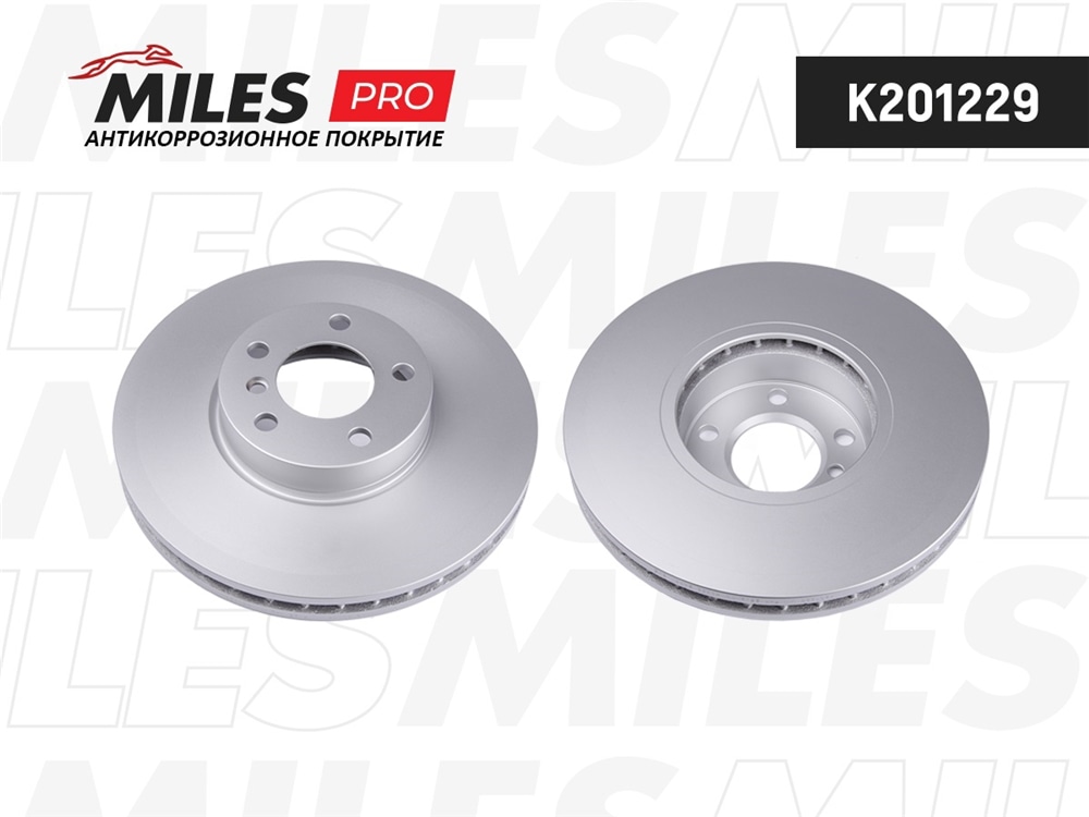 MILES K201229 Диск тормозной BMW X5 E70 3.0/X6 E71 3.0 (USA) перед. (D=332mm, с антикоррозионным покрытием)