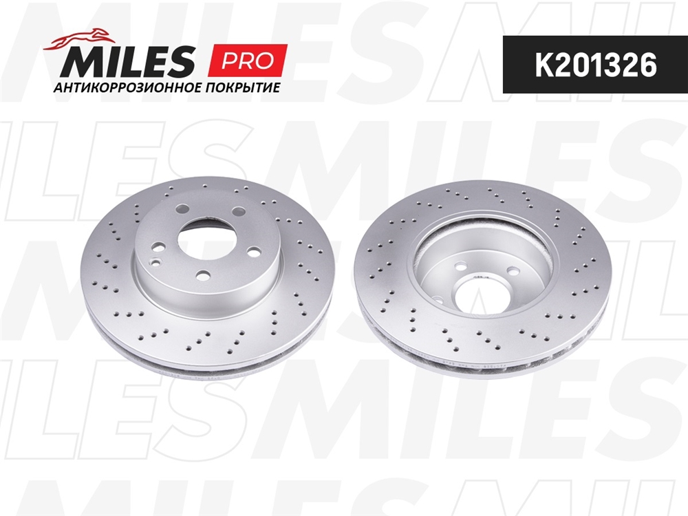 MILES K201326 Диск тормозной MB W204/W212 09- пер. D 295мм.с перфорацией (с покрытием) PRO