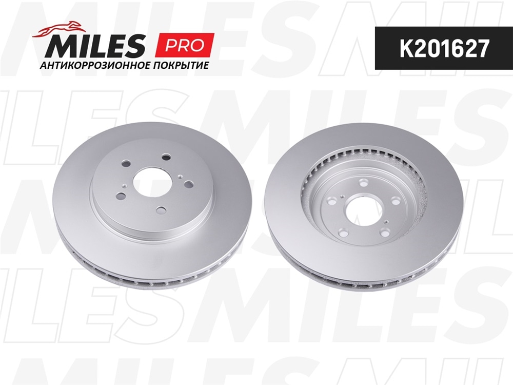 MILES K201627 Диск тормозной LEXUS RX300/RX350/RX400 03- пер. (с покрытием) PRO