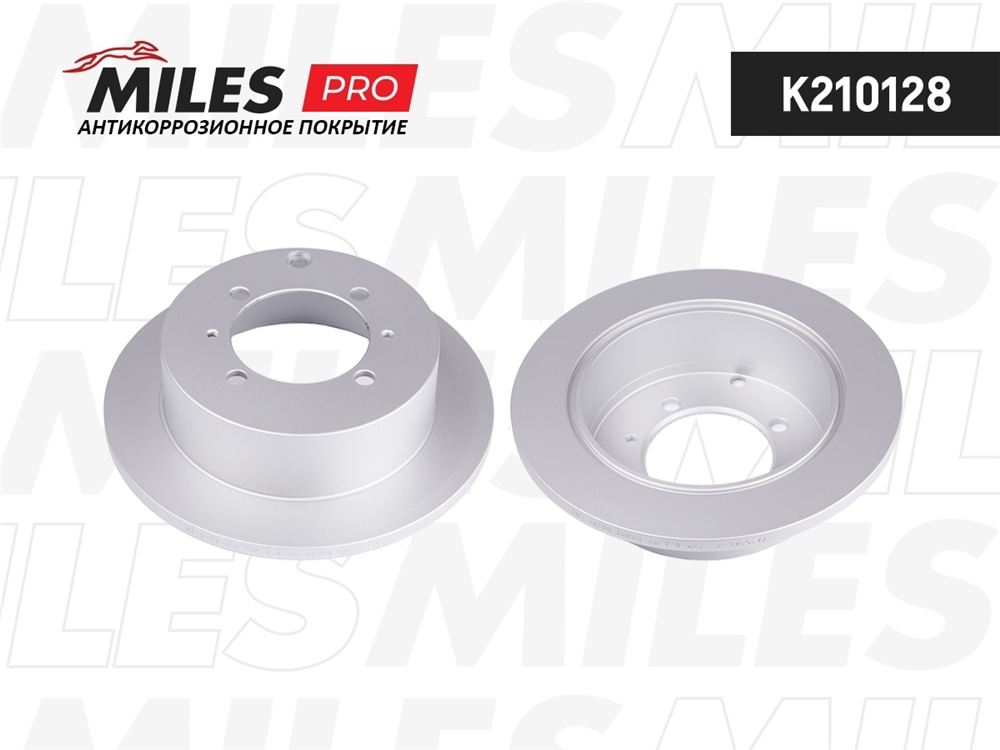 MILES K210128 Диск тормозной MITSUBISHI LANCER 01-/GALANT 1.8/2.0 92-04 зад. (с покрытием) PRO