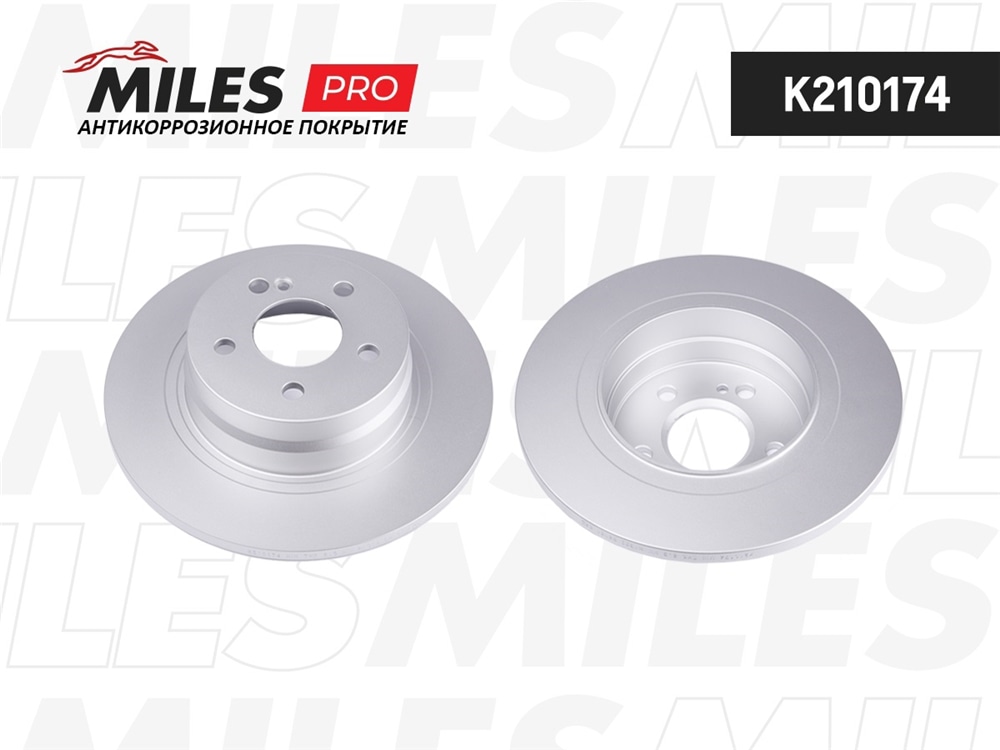 MILES K210174 Диск тормозной MB W204 180-300 07- зад. D 300мм. (с покрытием) PRO