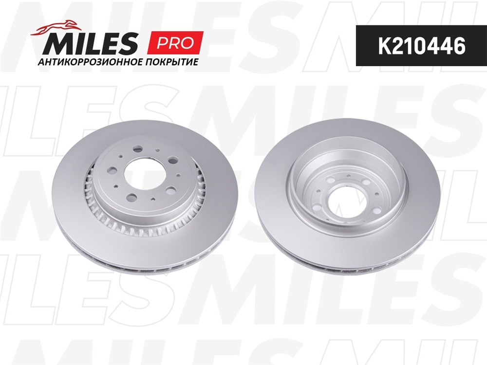 MILES K210446 Диск тормозной VOLVO XC90 02- зад. (с покрытием) PRO