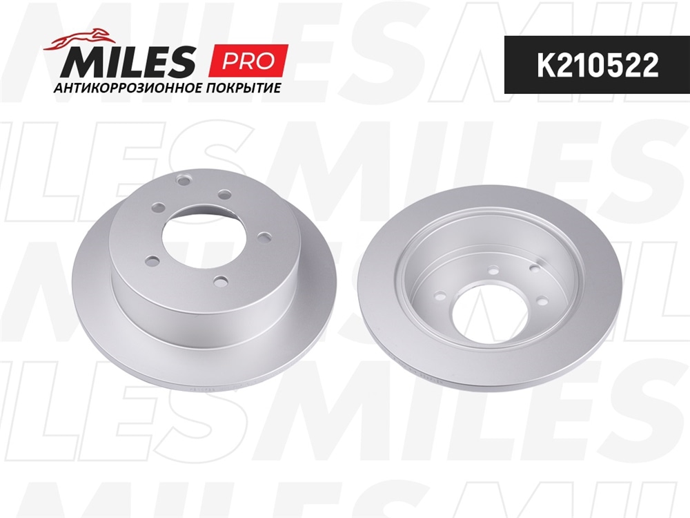 MILES K210522 Диск тормозной задний (серия PRO с антикоррозионным покрытием) D262мм. MITSUBISHI LANCER 08- (TRW DF4973) K210522