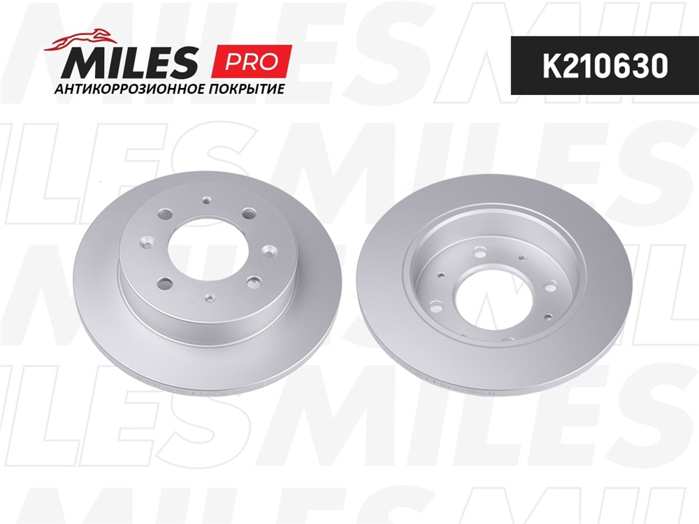 MILES K210630 Диск тормозной KIA CERATO 1.5-2.0 04- зад. (с покрытием) PRO