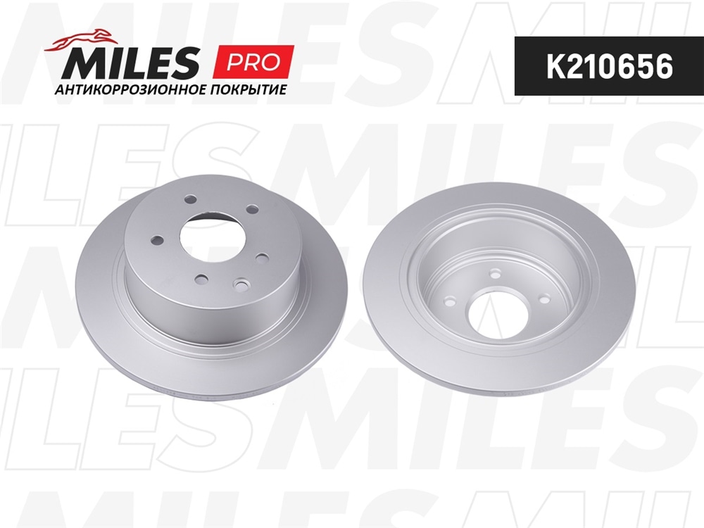MILES K210656 Диск тормозной задний (серия PRO с антикоррозионным покрытием) D291мм. NISSAN JUKE 10-/QASHQAI 07- (TRW DF7369) K210656